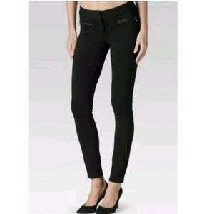 Paige Los Feliz Leather Trim Zip Pckt Skinny Pants